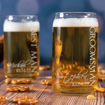 Handwritten | Personalized 16oz Beer Can Glass